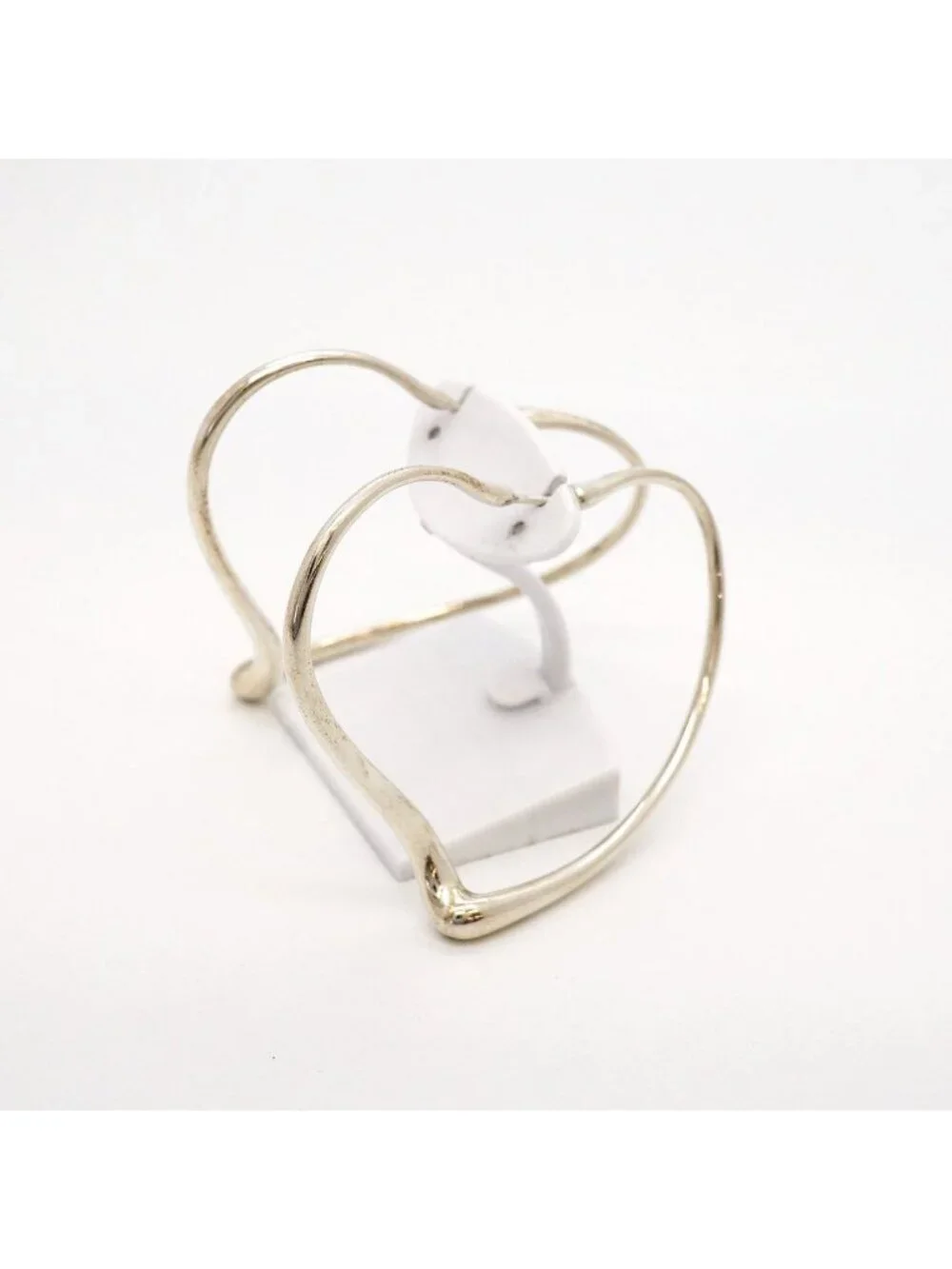 Tiffany & Co Earrings Open Heart 925 Sterling Silver